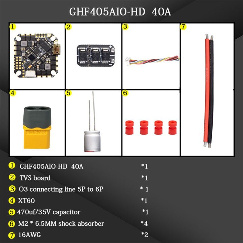 Fpv Drone Esc - ABTI-GHF405AIO-HD 40A AIO Flugsteuerung F405 F4